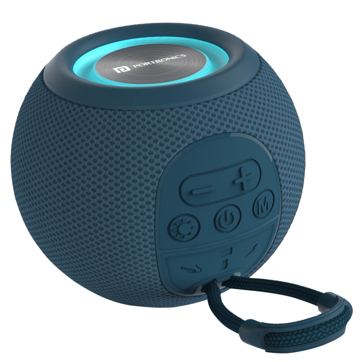 Portronics Resound 5W Bluetooth 5.3 Wireless Speaker with FM Radio, TWS Function, Multicolor LED Lights, 6-8 Hrs Playtime(Blue)