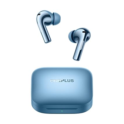 OnePlus Buds 3 TWS in Ear Earbuds with Upto 49dB Smart Adaptive Noise Cancellation,Hi-Res Sound Quality,Sliding Volume Control,10mins for 7Hours Fast Charging with Upto 44Hrs Playback (Splendid Blue)