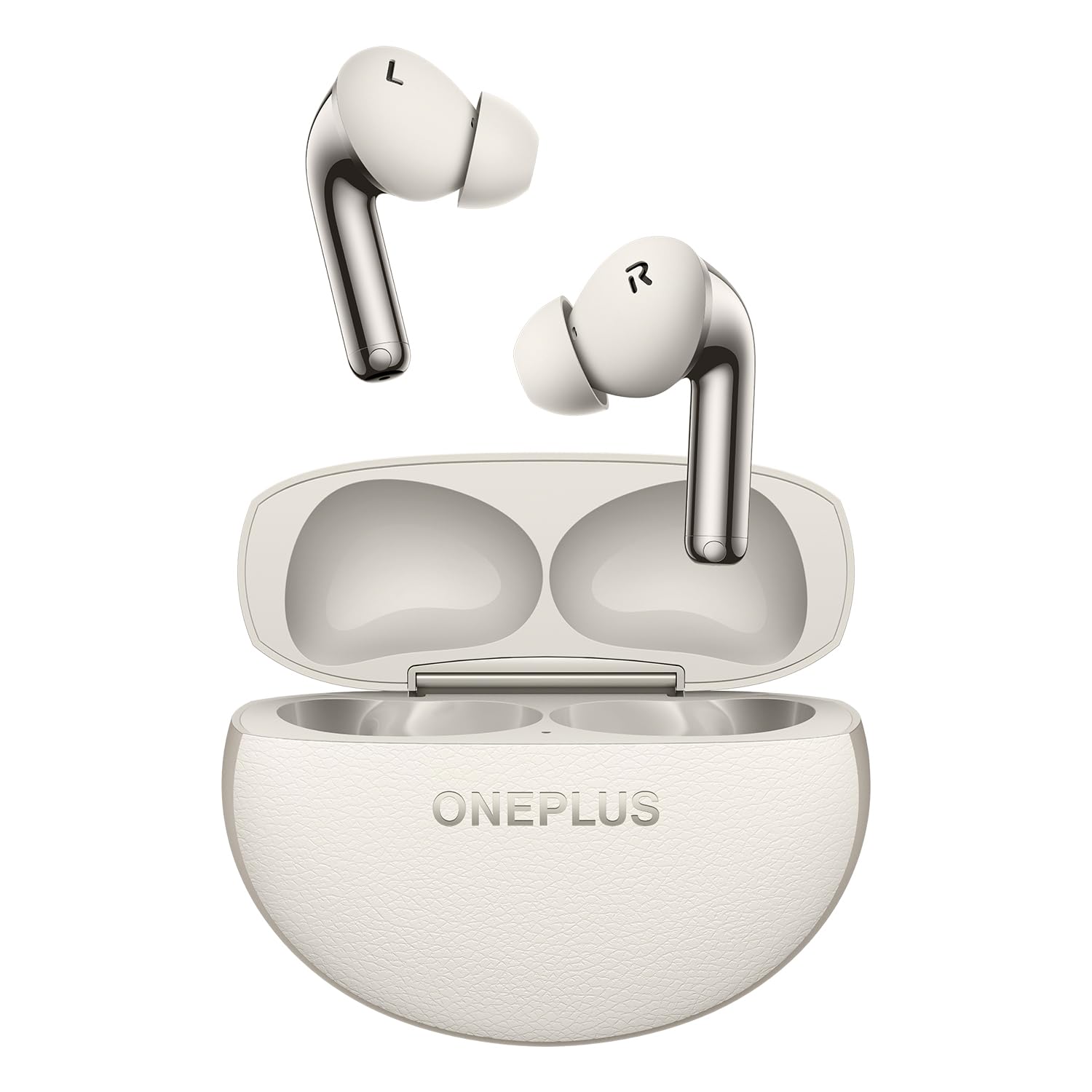 OnePlus Buds Pro 3 Bluetooth TWS in-Ear Buds - Dual Drivers, Dual DACs, Dynaudio EQs, Up to 50dB Adaptive Noise Cancellation, Up to 43Hrs Battery [Lunar Radiance]