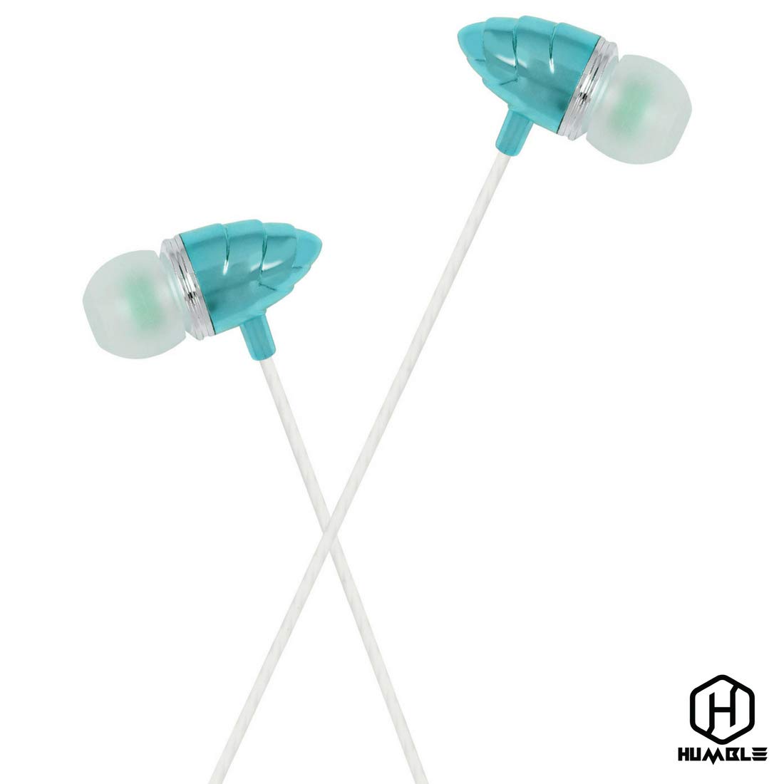 HUMBLE Bullet Series in-Ear Earbud Earphones Dynamic Crystal Clear ● Sound ● Ergonomic Comfort-Fit ● Blue